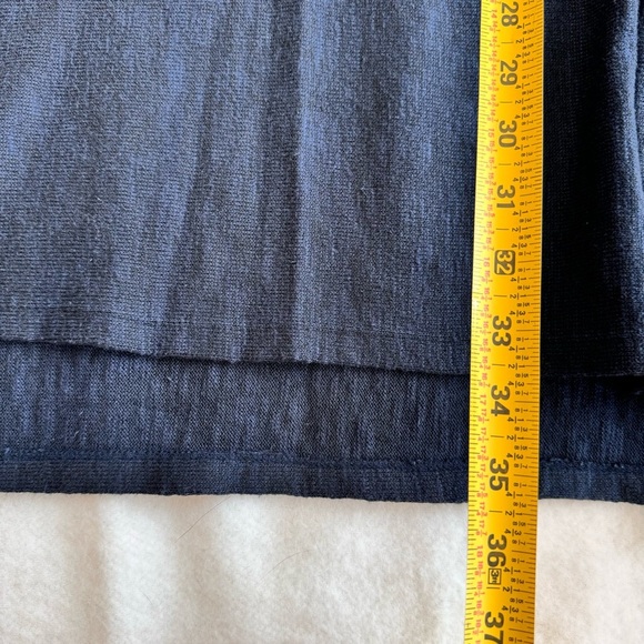 Anthro Akemi + Kin Tunic Savin Embroidered Side Slit Blue Small Knit Sweater XS - Picture 8 of 10